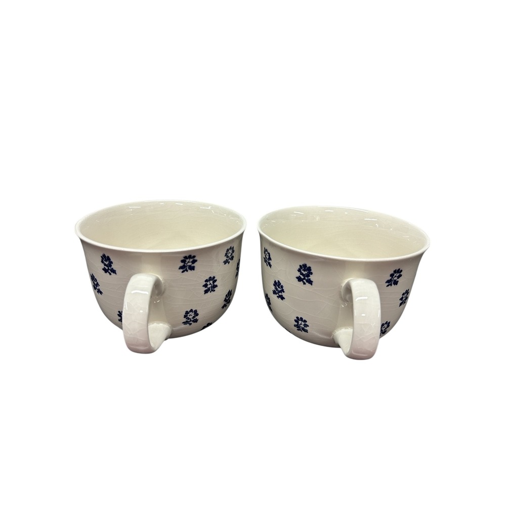 VTG Ralph Lauren Nellie Denimware Blue Floral Cup and Saucer Set of 2 England - Picture 6 of 15